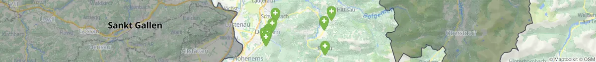Kartenansicht für Apotheken-Notdienste in der Nähe von Schnepfau (Bregenz, Vorarlberg)